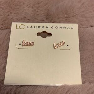 Lauren Conrad Love Stud Earrings